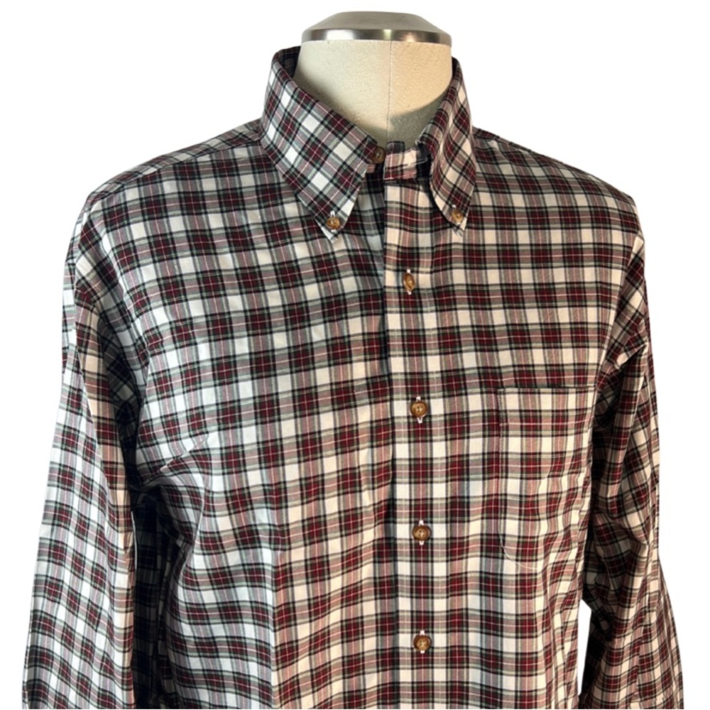 Brooks Brothers Tartan Plaid Long Sleeves Cotton Button Down M